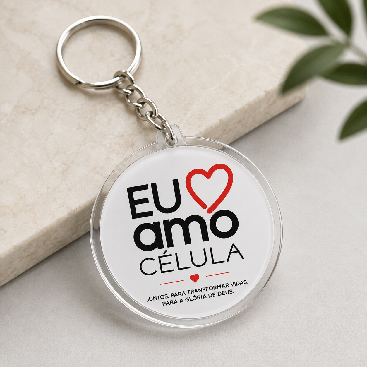 Chaveiro EU ❤️ CÉLULA